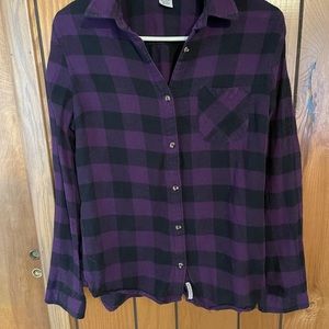 Purple and black field and stream flannel